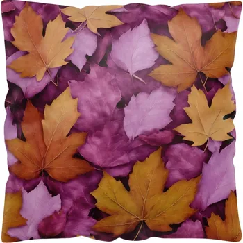 Polštář POVLEČENÍ NA POLŠTÁŘ 40x40 cm VELUR DEKORATIVNÍ SAMETOVÉ PODZIMNÍ