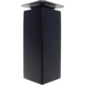Obraz Dřevěné nohy k nábytku 12 cm čtverec 5x5 cm černý lak, upevnění