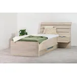 Ahorn Laglio jednolůžková postel s úložným prostorem Dekor: Dub Bardolino přírodní, Provedení: Levé, Rozměr: 120 x 200 cm