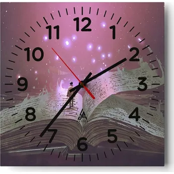 Hodiny Nástěnné hodiny do obýváku 40x40 Grafika Bezhluké hodiny na skle Tiché