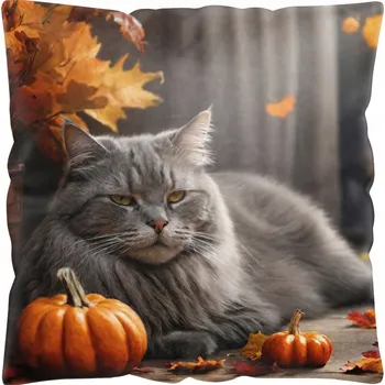 Polštář POVLEČENÍ NA POLŠTÁŘ 40x40 cm VELUR DEKORATIVNÍ SAMETOVÉ PODZIMNÍ