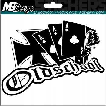 Samolepicí dekorace na vozidlo SAMOLEPKA na auto OLDSCHOOL STARA ŠKOLA 15x20