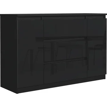 Ložnice Komoda Meble Masztalerz 120 x 39 x 78 cm, černá lesklá