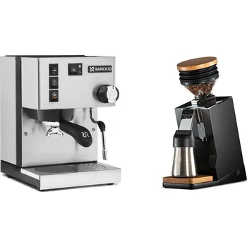 Kávovar Rancilio Silvia E + Eureka Mignon Single Dose PRO, Black & Oak