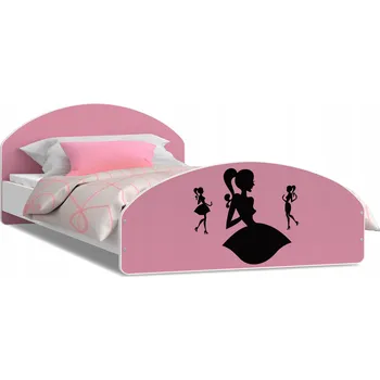 Postel Postel pro mláděž 200x90 růžová + matrace CROSS