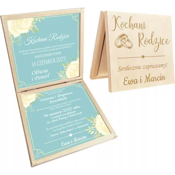 Svatební dekorace Svatební pozvánka pro rodiče v krabičce na svatba