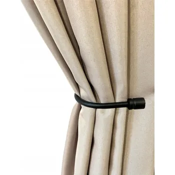 Věšák Háček na záclony Rolmajster kovový černý 14,5x11 cm