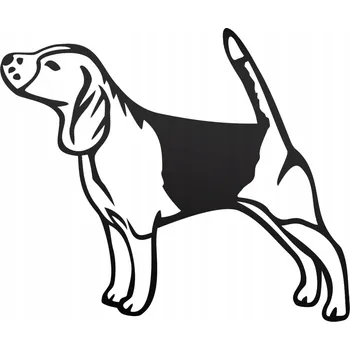 Samolepicí dekorace na vozidlo REFLEXNÍ NÁLEPKA NA AUTO, BEAGLE ČERNÁ