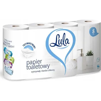 Toaletní papír Suchý toaletní papír bez vůně Lula 8 ks