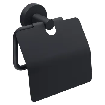 Tesa Moon Držák toaletního papíru, 12,8 × 14 cm, montáž: lepení, černá 40622-00000-00