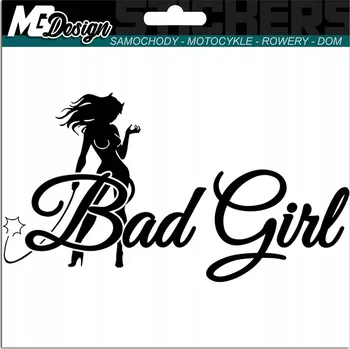 Samolepicí dekorace na vozidlo NÁLEPKA na auto Zlobivá holka Ďáblice 9x16 cm