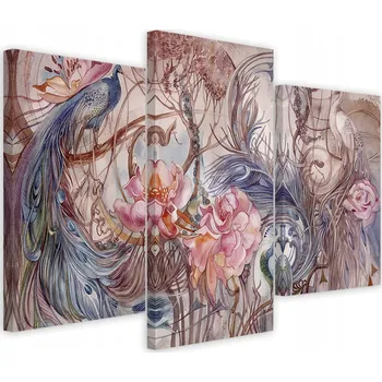 Obraz OBRAZ TRÍDÍLNÝ Magický páv 60x40