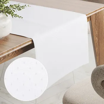 ubrus Teflonový běhoun na stůl TF-056 Drobné nopky na bílém 20x120 cm