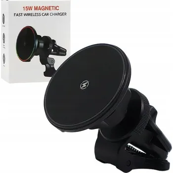 MAGNETICKÝ DRŽÁK DO AUTA MAGSAFE S INDUKČNÍ NABÍJEČKOU 15W DO VĚTRACÍ MŘÍŽKY