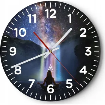 Hodiny Kuchyňské nástěnné hodiny 30x30 Abstrakce Moderní skleněné hodiny Tiché