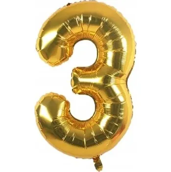 Balónek Foliový balónek Číslice 3 Balónky Balónkové dekorace