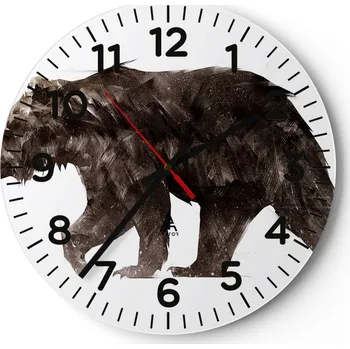 Hodiny Kuchyňské nástěnné hodiny 30x30 Zvířata Moderní skleněné hodiny Obývací pokoj Tiché