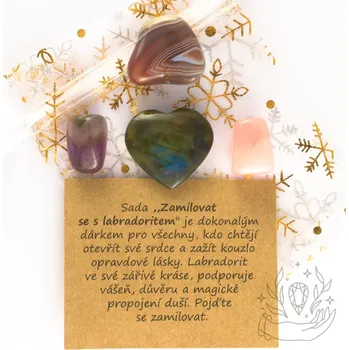 Zamilovat se - harmonizační sada lásková se srdcem labradoritu
