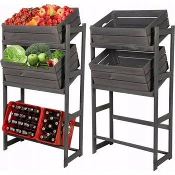 Dílenský regál Dřevěný skladový regál Wamar-Sosenka 124,2 x 70 x 33 cm, nosnost až 50 kg na polici