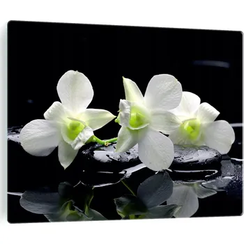 Varná deska Tvrzené sklo jako ochrana indukční desky - orchidej, květiny