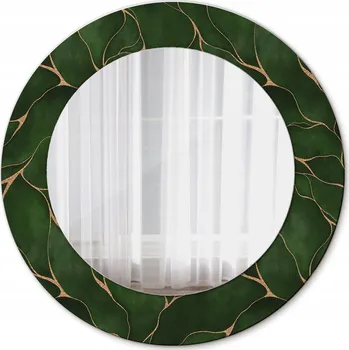 Zrcadlo Koupelnové zrcadlo s rámem Abstraktní list 50 cm