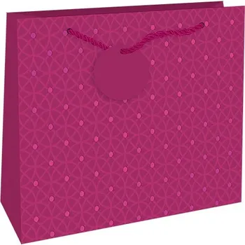 Dárková taška reliéfní střední Fuksiová