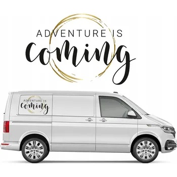 Samolepicí dekorace na vozidlo NÁLEPKA NA AUTO CAMPER ADVENTURE 55X86 cm