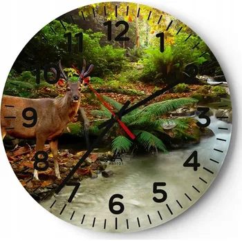 Hodiny Kuchyňské nástěnné hodiny 30x30 Krajina Moderní Skleněné hodiny do obýváku Tiché