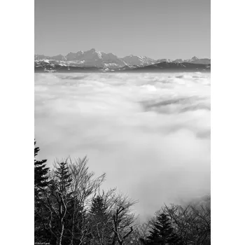 Obraz Plakát Alpský výhled nad mraky bez rámu 20,5 x 28,4 cm