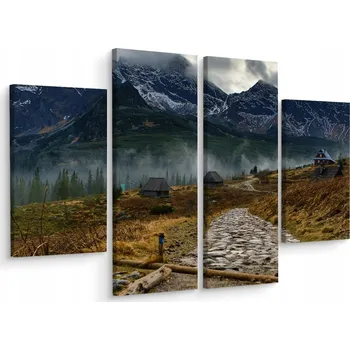 Obraz Čtyřdílný obraz HORY Hala Gąsienicowa 3D 200x150