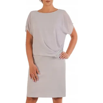 Dámské šaty Šifonové midi koktejlové šaty Carla Moreno velikost 46