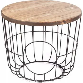 Konferenční stolek Konferenční stolek Loftie kulatý 58 x 58 x 50 cm jasan, odstíny hnědé