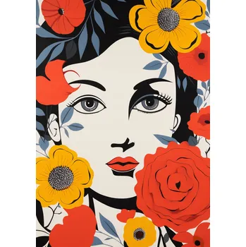 Plakát Plakát Květinová Aura bez rámu 29,7 x 42 cm