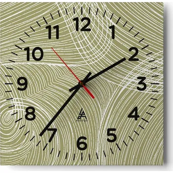 Hodiny Nástěnné hodiny do obýváku 40x40 Boho Tiché Hodiny na skle Stylové Bezhlučné