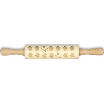 Váleček na těsto Kuvasz - malý váleček se vzorem psa, váleček na těsto pro děti, dekorační