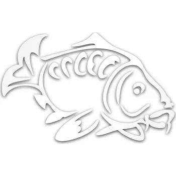 STŘÍBRNÝ KAPŘÍK NÁLEPKA NA AUTO REFLEXNÍ RYBA