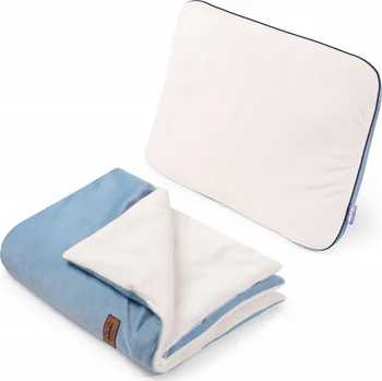 Dětská deka SADA DO KOČÁRKU POLŠTÁŘ A DEKA PLUSZ VELVET