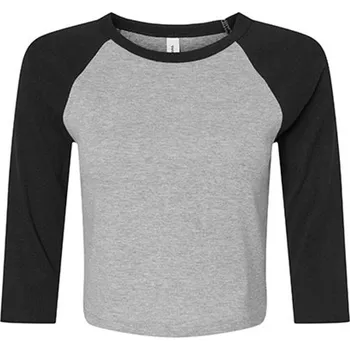 Dámské tričko Bella Dámské tričko s 3/4 rukávem BL1200 Athletic Heather-Black XL