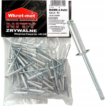 Nýt Nýty Wkręt-met 22 50 ks