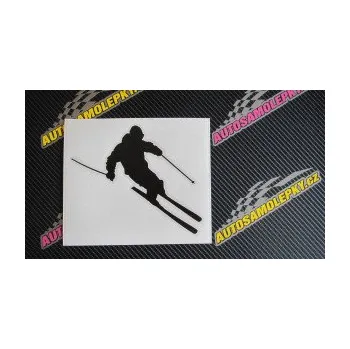 Samolepicí dekorace na vozidlo Lyžař 027 pravá (17 - šedá) SAMOLEPKA NA AUTO, NÁLEPKA, FÓLIE, POLEP, TUNING, VLASTNÍ TEXT, TISK, AUTOSAMOLEPKY.cz, POLEPY, OBRÁZEK, LOGO, 3D STICKERS