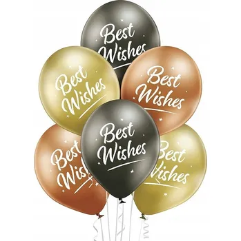 Balónek Balónky 12" Best Wishes GL 6 ks