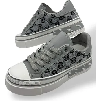 Dámská obuv Pretty Dámské šedé šněrovací tenisky 04 Barva: Šedá, Velikost: 41