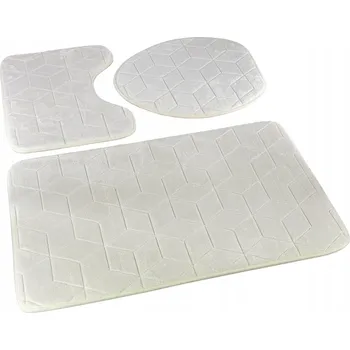 Koupelnová předložka Koupelnové předložky Sumba Ecru Protiskluzové Sada 3 ks