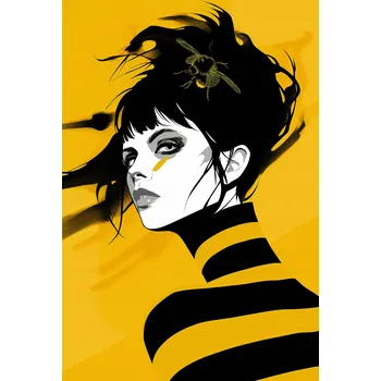 Plakát Plakát Žlutý Půvab bez rámu 61 x 90,5 cm