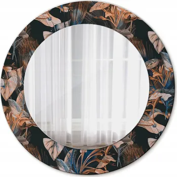 Zrcadlo Zrcadlo dekorativní Tmavé tropické listy 50 cm