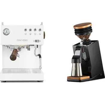 Kávovar Ascaso Steel DUO PID, White&Wood + Eureka Mignon Single Dose…