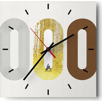 Hodiny Velké nástěnné hodiny 40x40 Abstrakce Skleněné tiché hodiny