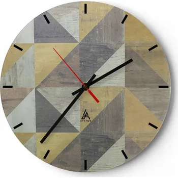 Hodiny Nástěnné hodiny do kuchyně 30x30 Abstrakce Skleněné hodiny do obýváku Tiché