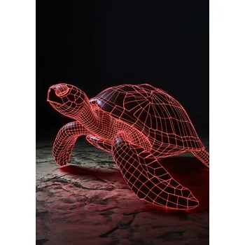 Plakát Plakát Neonově žlutá Želva bez rámu 64 x 90 cm