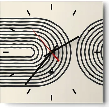 Hodiny Velké nástěnné hodiny 40x40 Abstrakce Skleněné tiché hodiny